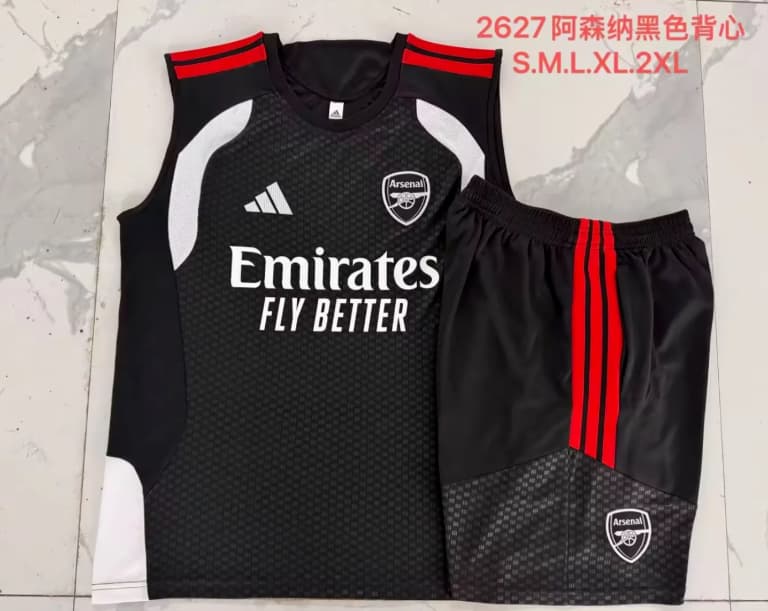 AAA Quality Arsenal 25/26 Black Soccer Training Sets 04