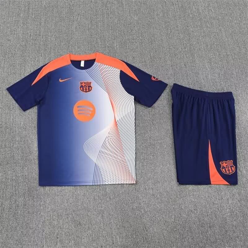 AAA Quality Barcelona 25/26 Dark Blue Soccer Training Sets 03