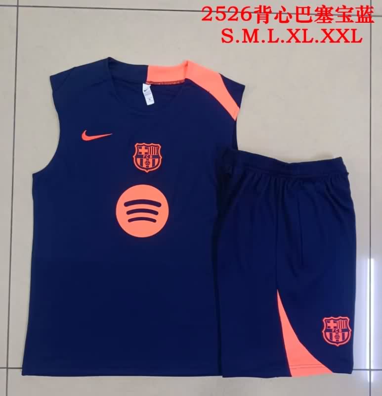 AAA Quality Barcelona 25/26 Dark Blue Soccer Training Sets 04