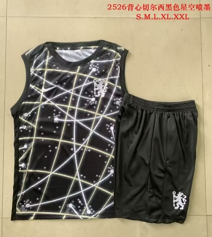 AAA Quality Chelsea 25/26 Black Soccer Training Sets