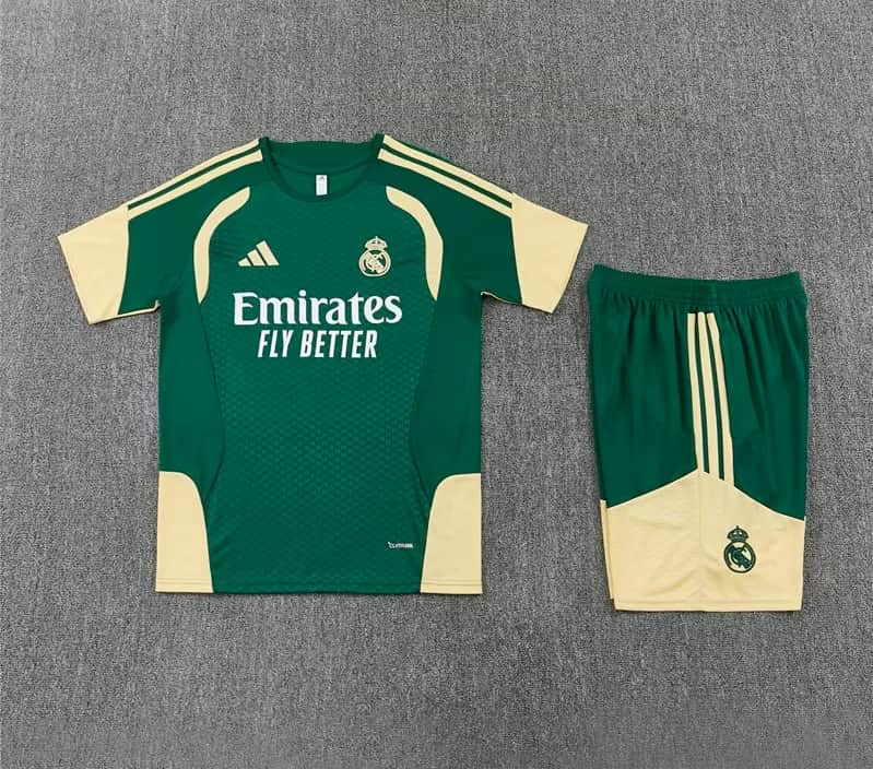 AAA Quality Real Madrid 25/26 Green Soccer Training Sets 06