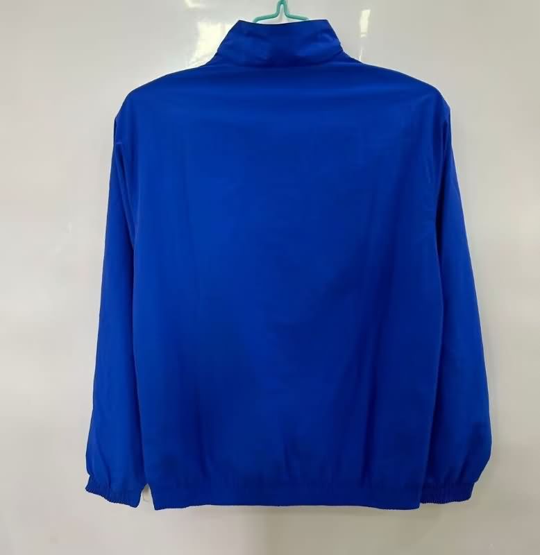 AAA Quality Argentina 2025 White Blue Reversible Soccer Windbreaker