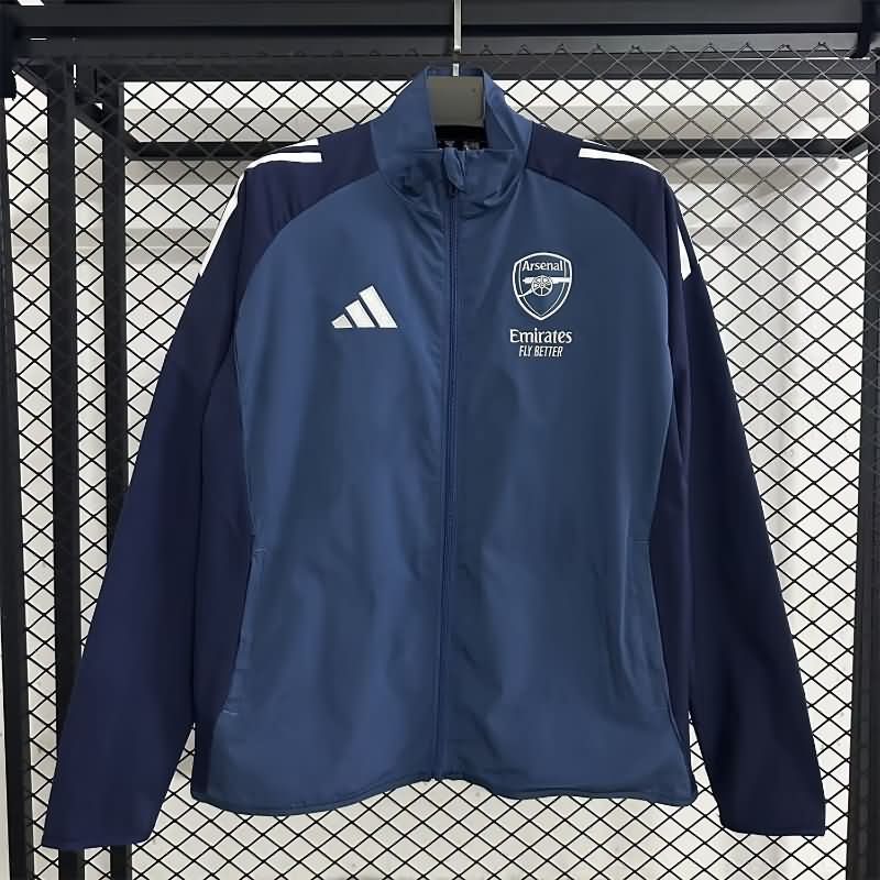 AAA Quality Arsenal 25/26 Dark Blue Soccer Windbreaker 02