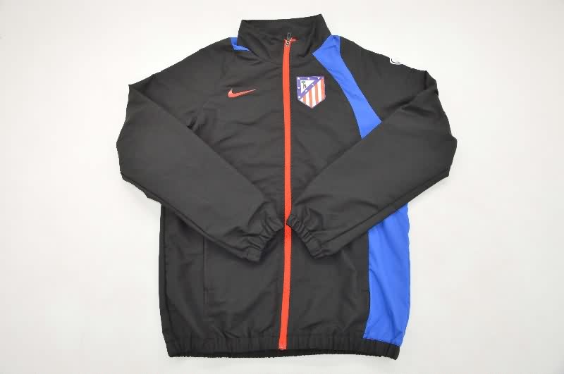 AAA Quality Atletico Madrid 25/26 Black Soccer Windbreaker