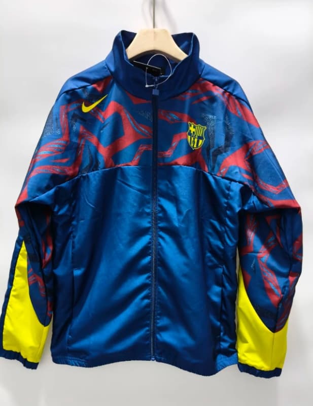 AAA Quality Barcelona 25/26 Blue Soccer Windbreaker 02