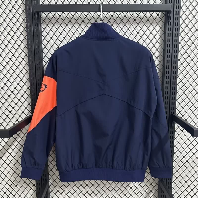 AAA Quality Barcelona 25/26 Dark Blue Soccer Windbreaker 03