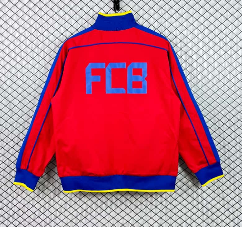 AAA Quality Barcelona 25/26 Red Soccer Windbreaker 02