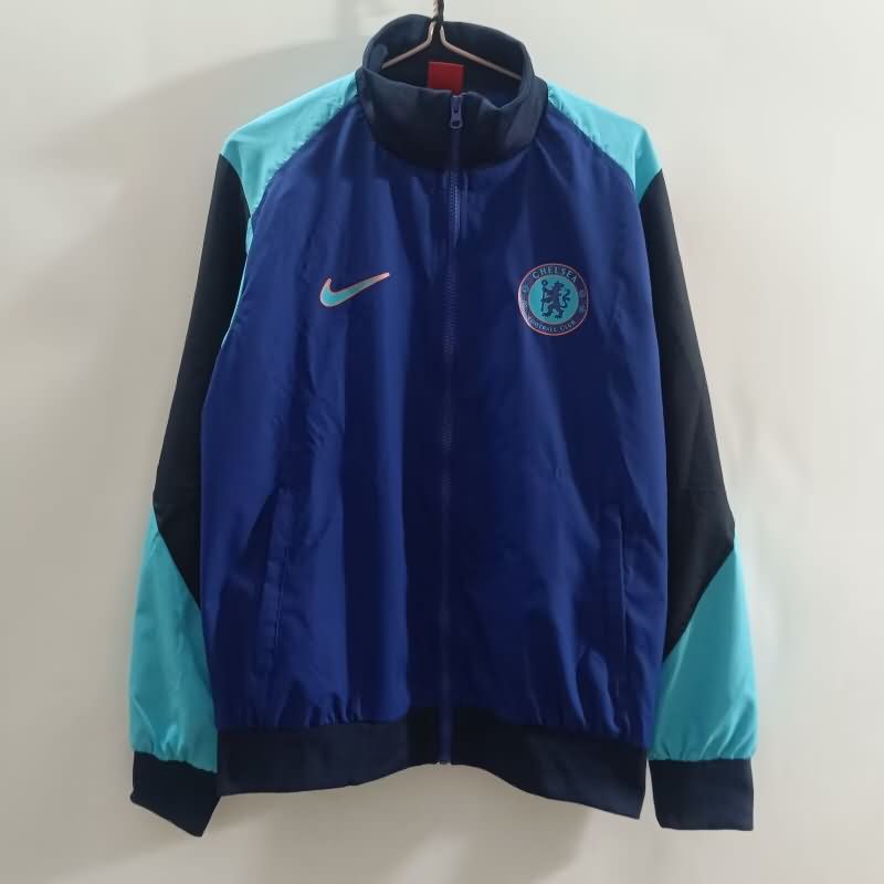 AAA Quality Chelsea 25/26 Dark Blue Soccer Windbreaker 02