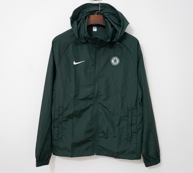 AAA Quality Chelsea 25/26 Dark Green Soccer Windbreaker 02 AAA Quality Chelsea 25/26 Dark Green Soccer Windbreaker 02