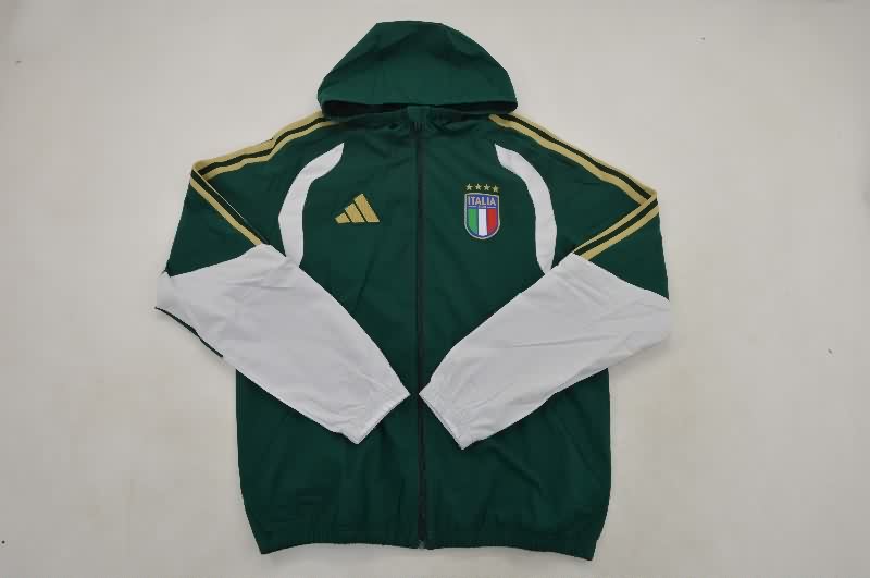 AAA Quality Italy 2026 Green Soccer Windbreaker
