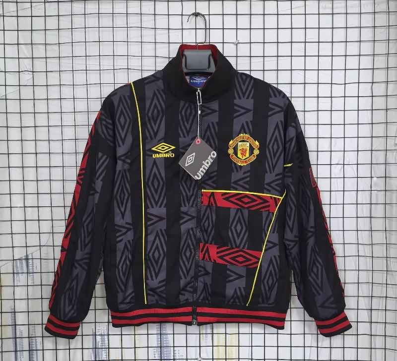 AAA Quality Manchester United 25/26 Black Soccer Windbreaker 02