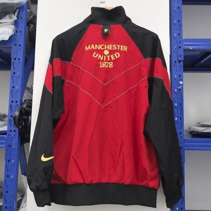AAA Quality Manchester United 25/26 Red Soccer Windbreaker