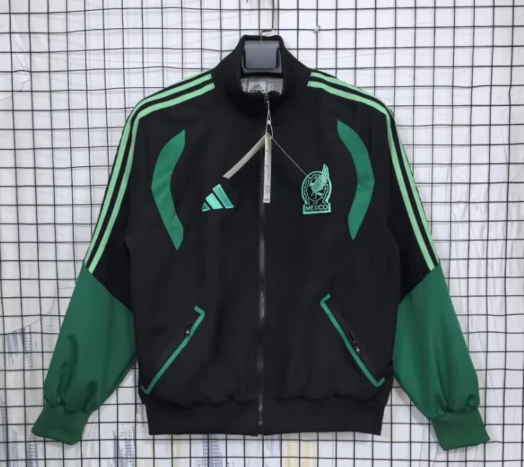 AAA Quality Mexico 2025 Black Soccer Windbreaker