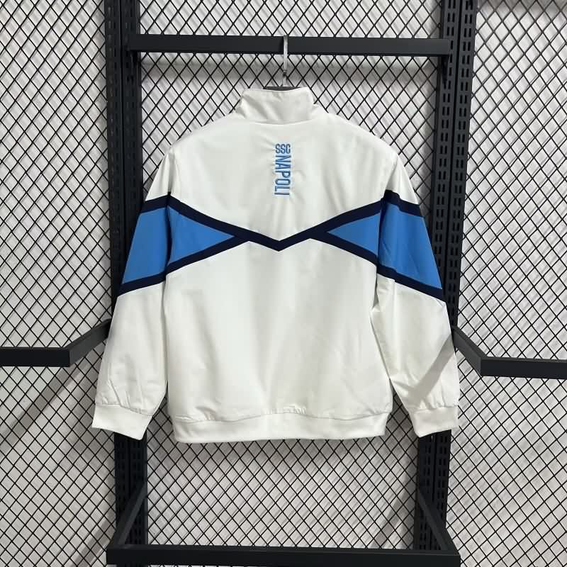 AAA Quality Napoli 25/26 White Soccer Windbreaker