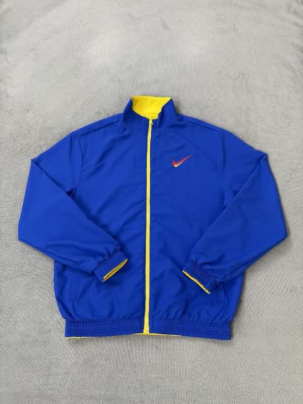 AAA Quality Nike 2025 Yellow Blue Reversible Soccer Windbreaker