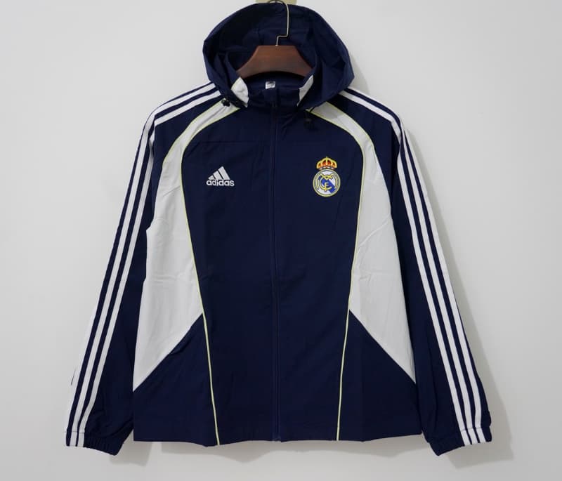 AAA Quality Real Madrid 25/26 Dark Blue Soccer Windbreaker 06