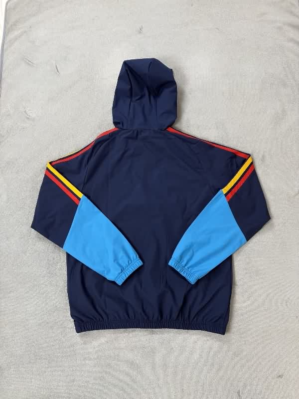 AAA Quality Spain 2026 Black Soccer Windbreaker