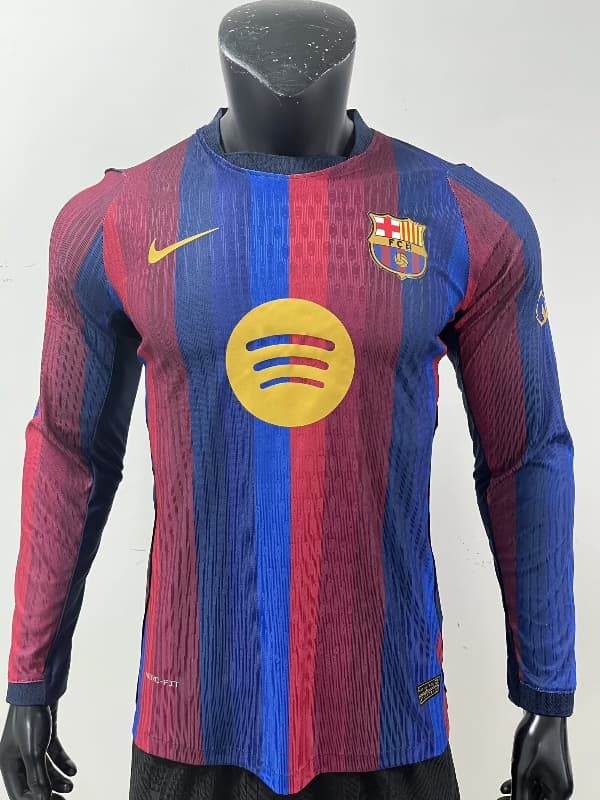 AAA Quality Barcelona 26/27 Home Long Sleeve Soccer Jersey (Player) Leaked