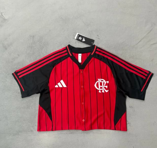AAA Quality Flamengo 2026 MLB Red Women Cropped Soccer Jersey