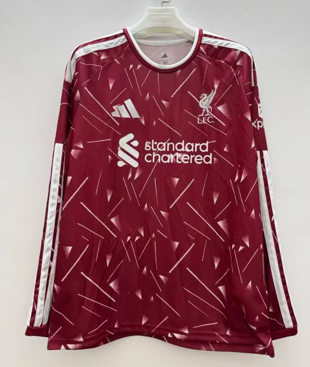 AAA Quality Liverpool 26/27 Home Long Sleeve Soccer Jersey (Leaked)