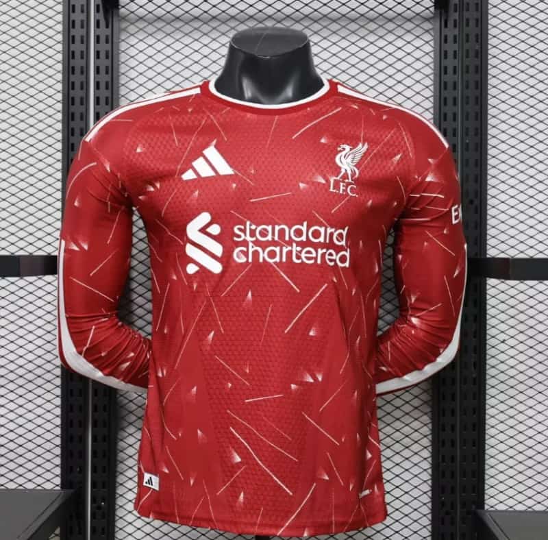 AAA Quality Liverpool 26/27 Home Long Sleeve Soccer Jersey (Player) Leaked