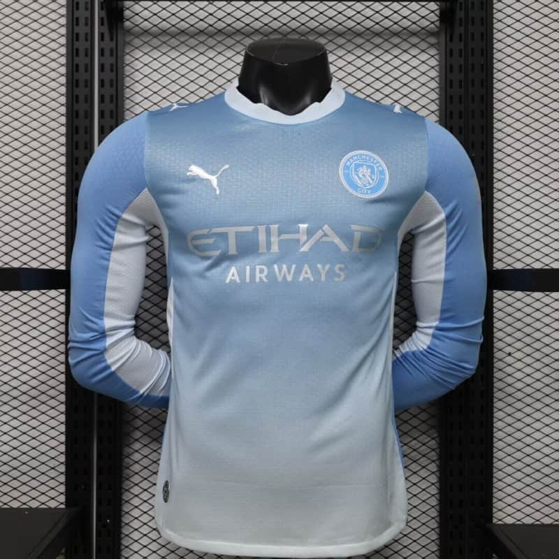 AAA Quality Manchester City 26/27 Home Long Sleeve Soccer Jersey (Player) Leaked AAA Quality Manchester City 26/27 Home Long Sleeve Soccer Jersey (Player) Leaked