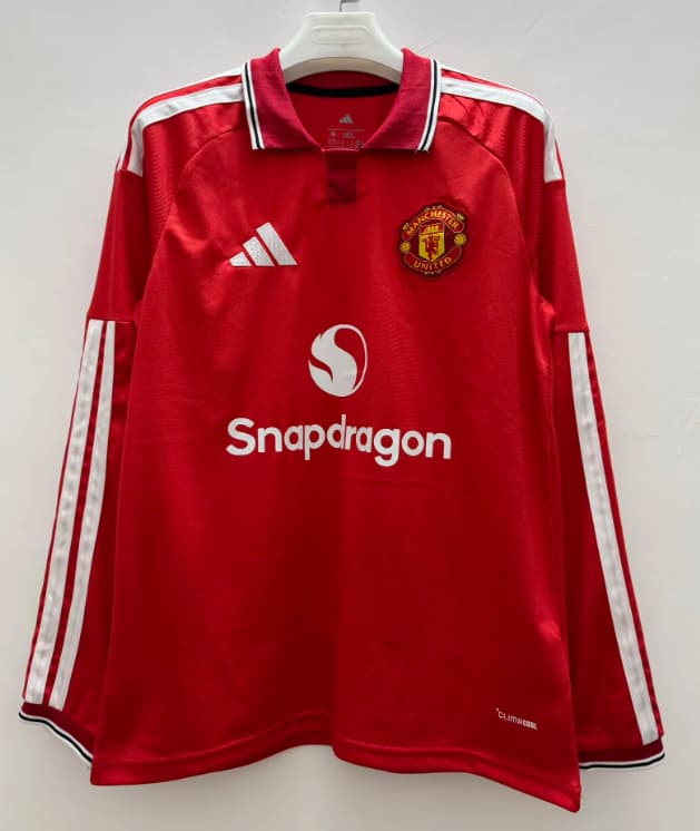 AAA Quality Manchester United 26/27 Home Long Sleeve Soccer Jersey (Leaked) AAA Quality Manchester United 26/27 Home Long Sleeve Soccer Jersey (Leaked)