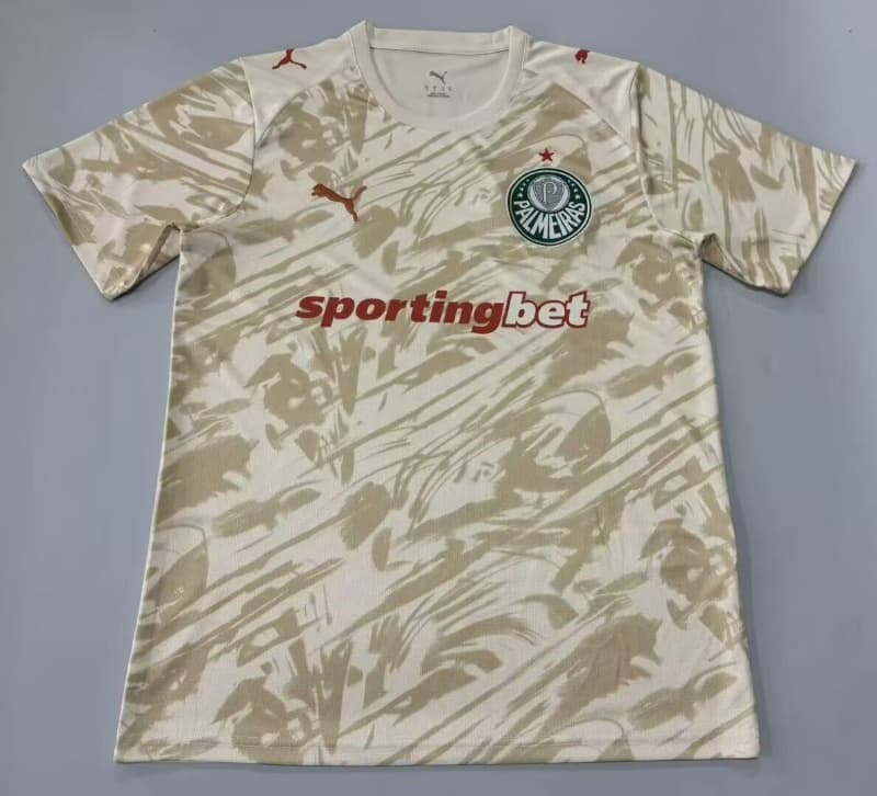 AAA Quality Palmeiras 2026 Goalkeeper Light Yellow Soccer Jersey