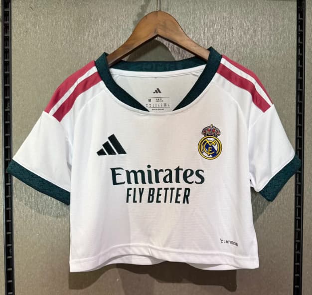 AAA Quality Real Madrid 26/27 Home Women Cropped Soccer Jersey