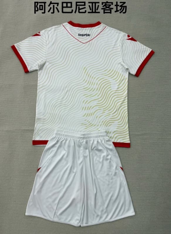 Kids Albania 2026 Away Soccer Jersey And Shorts