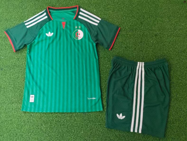 Kids Algeria 2026 World Cup Away Soccer Jersey And Shorts