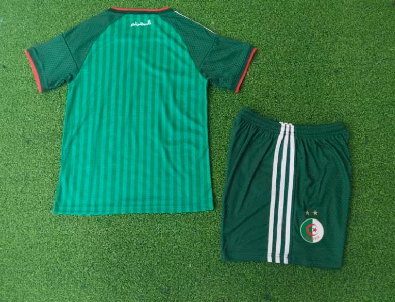 Kids Algeria 2026 World Cup Away Soccer Jersey And Shorts