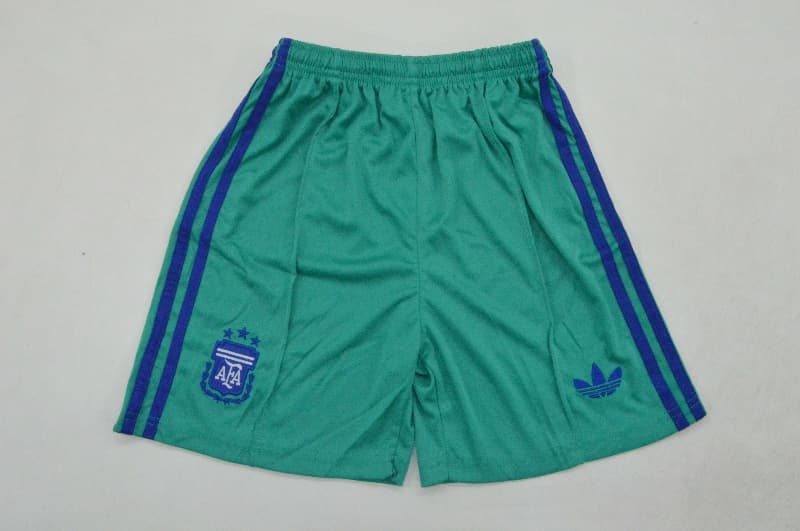 Kids Argentina 2026 World Cup Goalkeeper Green Soccer Jersey And Shorts