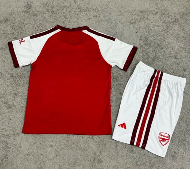 Kids Arsenal 26/27 Home Soccer Jersey And Shorts (Leaked)