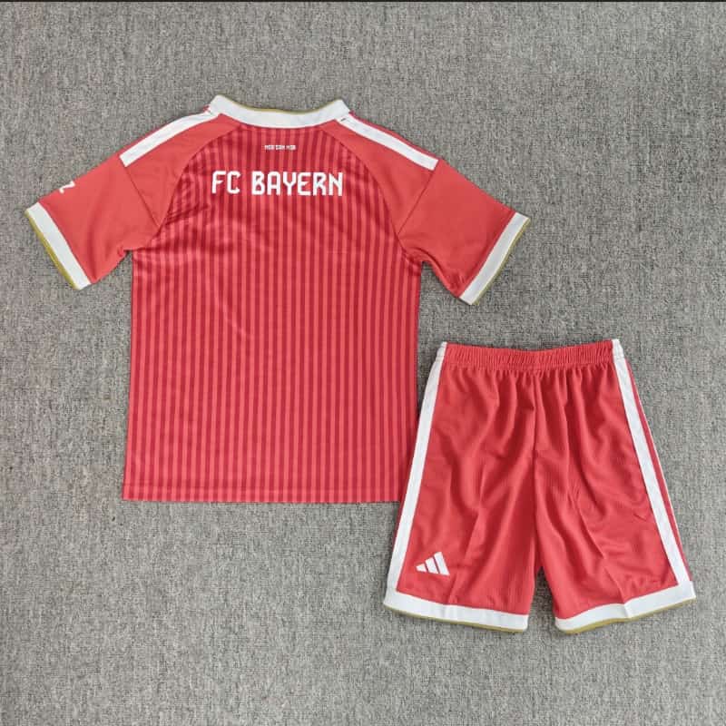 Kids Bayern Munich 26/27 Home Soccer Jersey And Shorts (Leaked)