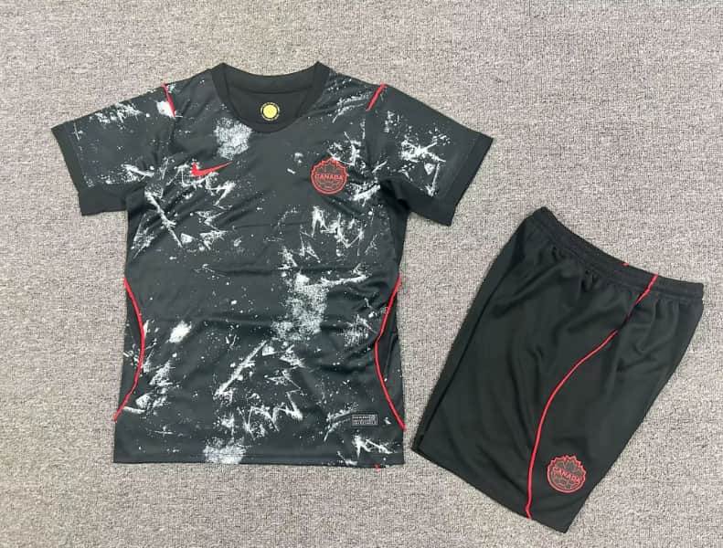 Kids Canada 2026 World Cup Away Soccer Jersey And Shorts