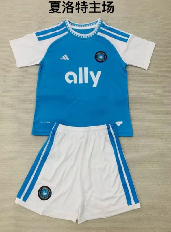 Kids Charlotte 2026 Home Soccer Jersey And Shorts Kids Charlotte 2026 Home Soccer Jersey And Shorts