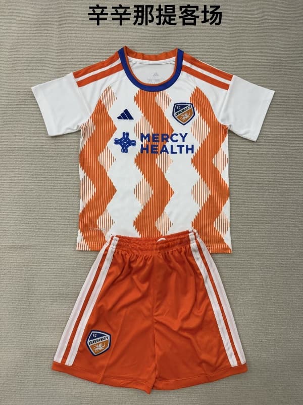 Kids Cincinnati 2026 Away Soccer Jersey And Shorts Kids Cincinnati 2026 Away Soccer Jersey And Shorts