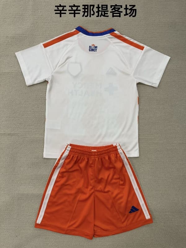 Kids Cincinnati 2026 Away Soccer Jersey And Shorts