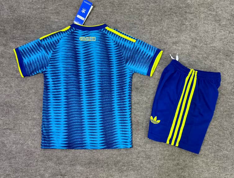 Kids Colombia 2026 World Cup Away Soccer Jersey And Shorts