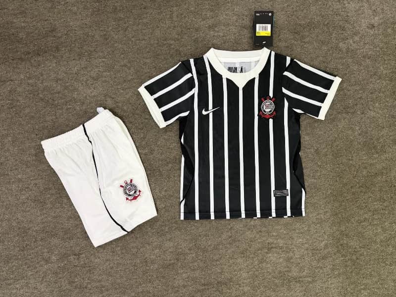Kids Corinthians 2026 Away Soccer Jersey And Shorts Kids Corinthians 2026 Away Soccer Jersey And Shorts