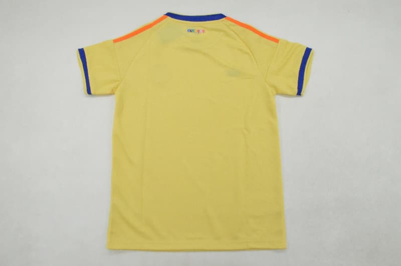 Kids Curacao 2026 World Cup Away Soccer Jersey And Shorts