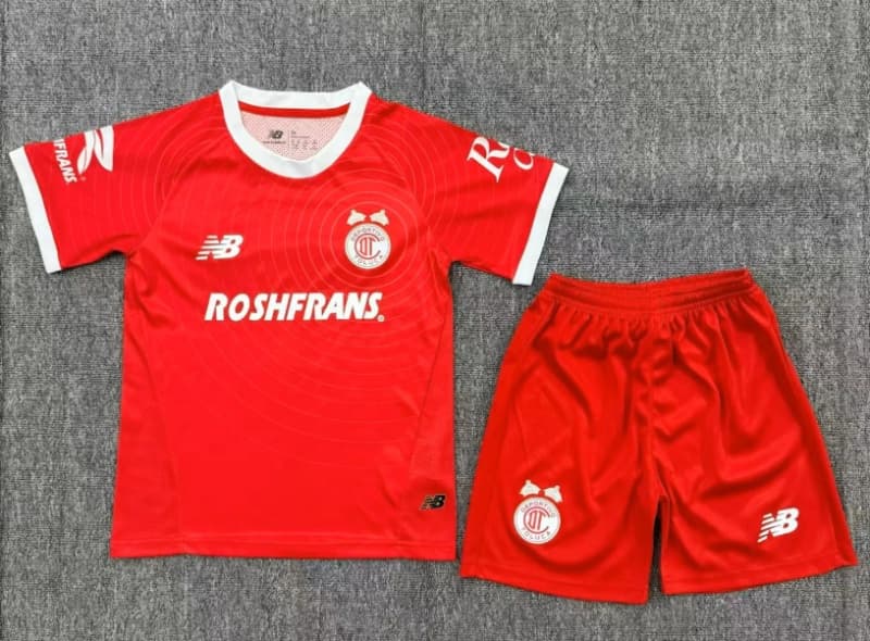 Kids Deportivo Toluca 26/27 Home Soccer Jersey And Shorts Kids Deportivo Toluca 26/27 Home Soccer Jersey And Shorts