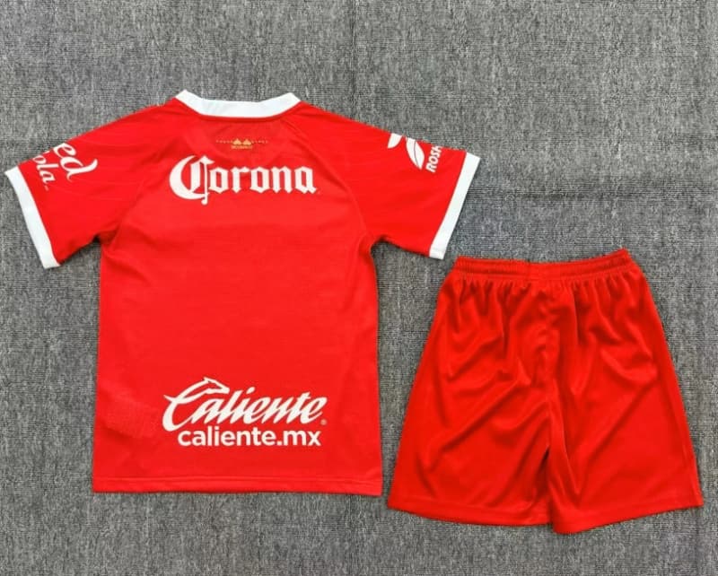 Kids Deportivo Toluca 26/27 Home Soccer Jersey And Shorts