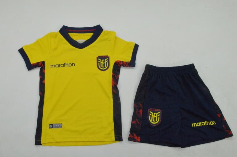 Kids Ecuador 2026 Home Soccer Jersey And Shorts
