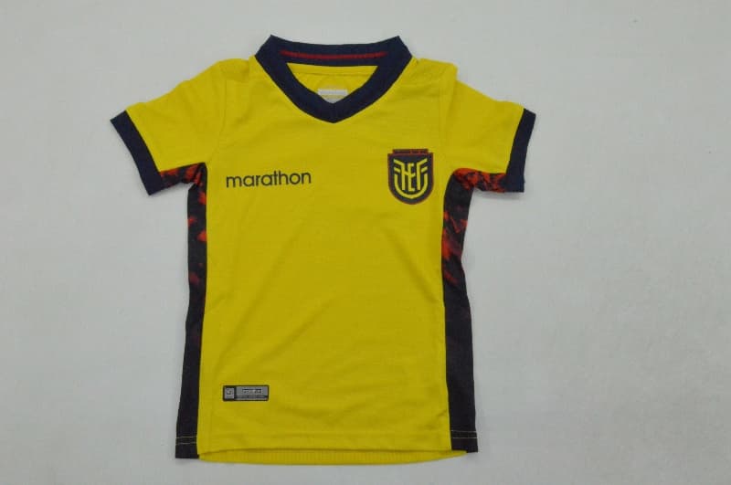 Kids Ecuador 2026 Home Soccer Jersey And Shorts