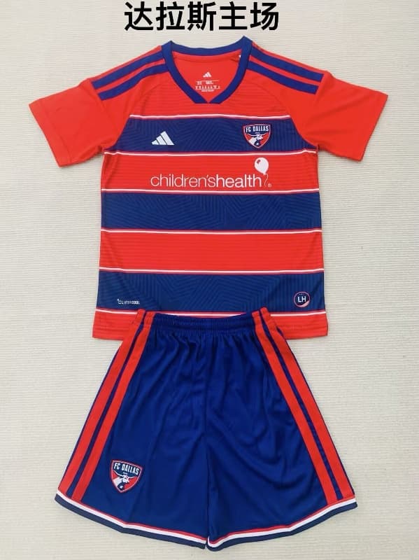 Kids FC Dallas 2026 Home Soccer Jersey And Shorts Kids FC Dallas 2026 Home Soccer Jersey And Shorts
