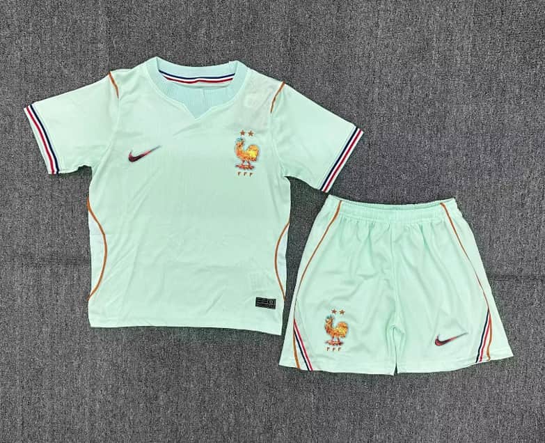 Kids France 2026 World Cup Away Soccer Jersey And Shorts