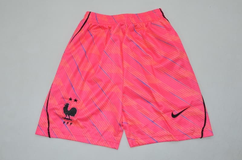 Kids France 2026 World Cup Goalkeeper Pink Soccer Jersey And Shorts