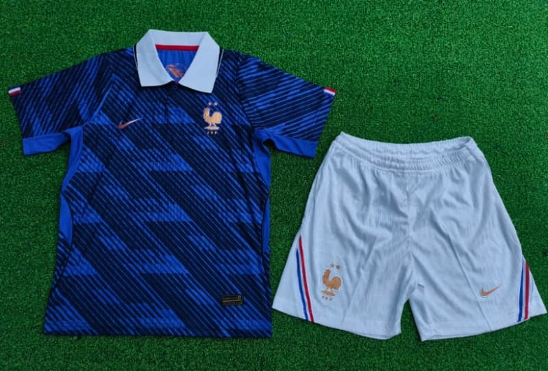 Kids France 2026 World Cup Home Soccer Jersey And Shorts (Player)
